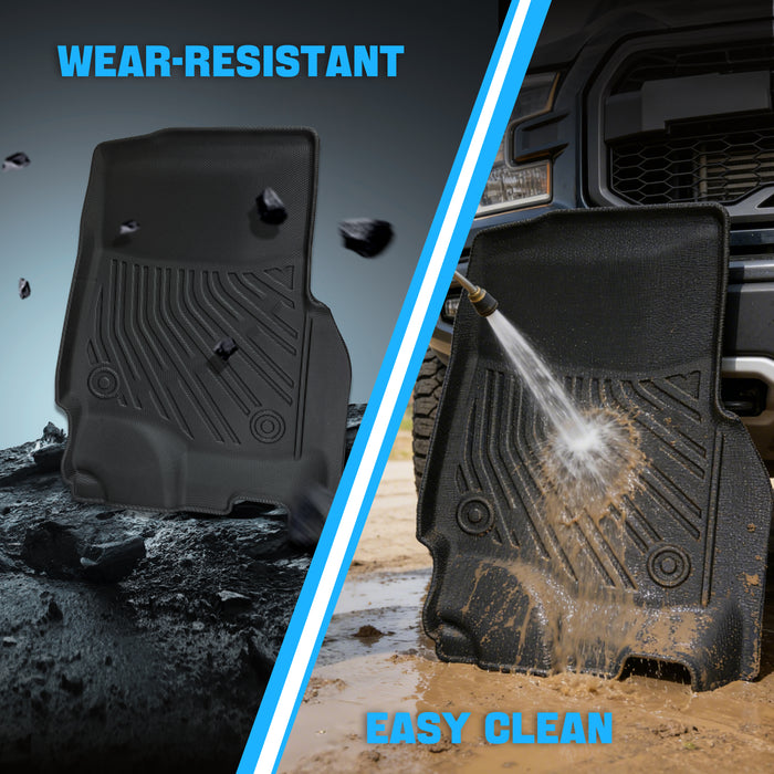 Seguler All-Weather TPE Floor Mats 2017-2025 Ford F250 F350 F450 SuperCrew Cab