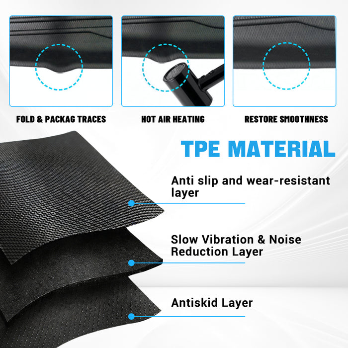 Seguler All-Weather TPE Floor Mats 2019-2025 Silverado Sierra 1500 New Double Cab