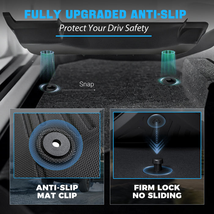 Seguler All-Weather TPE Floor Mats 2017-2025 Ford F250 F350 F450 SuperCrew Cab