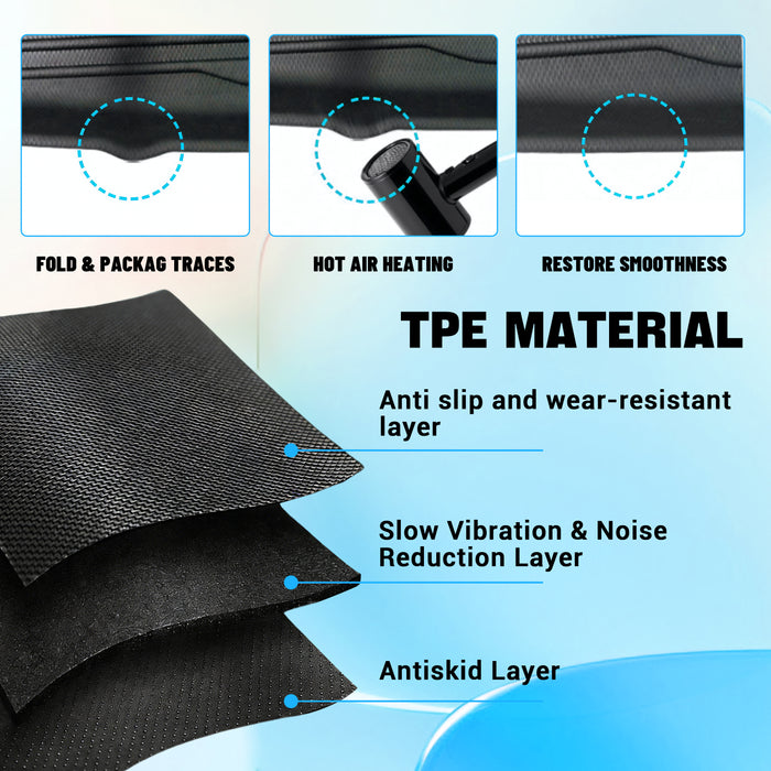 Seguler All-Weather TPE Floor Mats for 2012-2016 Ford F250 F350 F450 SuperCrew Cab