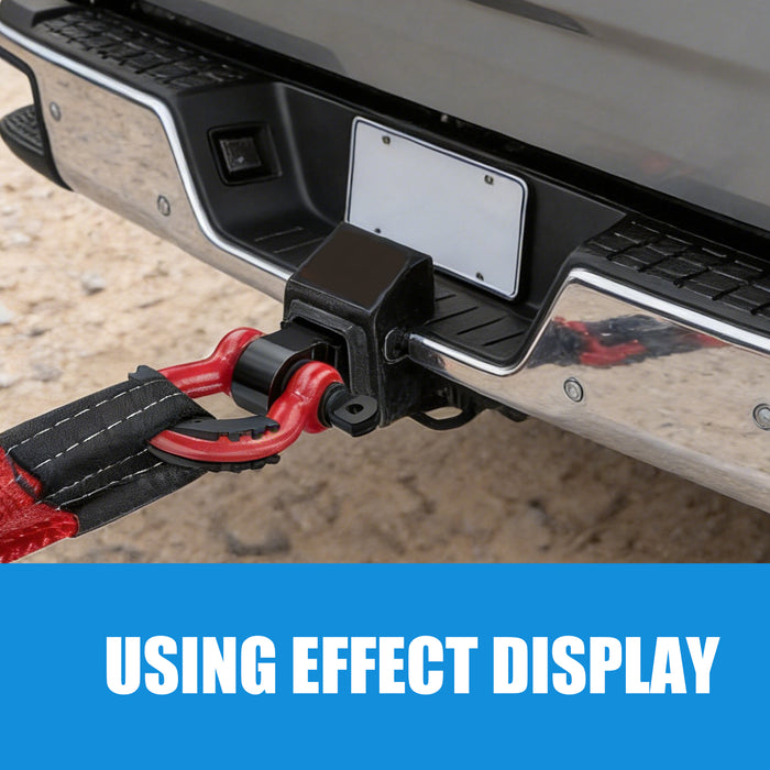 Seguler Heavy Duty Off-Road Recovery Shackle Hitch for 2" Receiver 3/4" D-Ring with 5/8" Lock Pin 38,500 lbs Break Strength